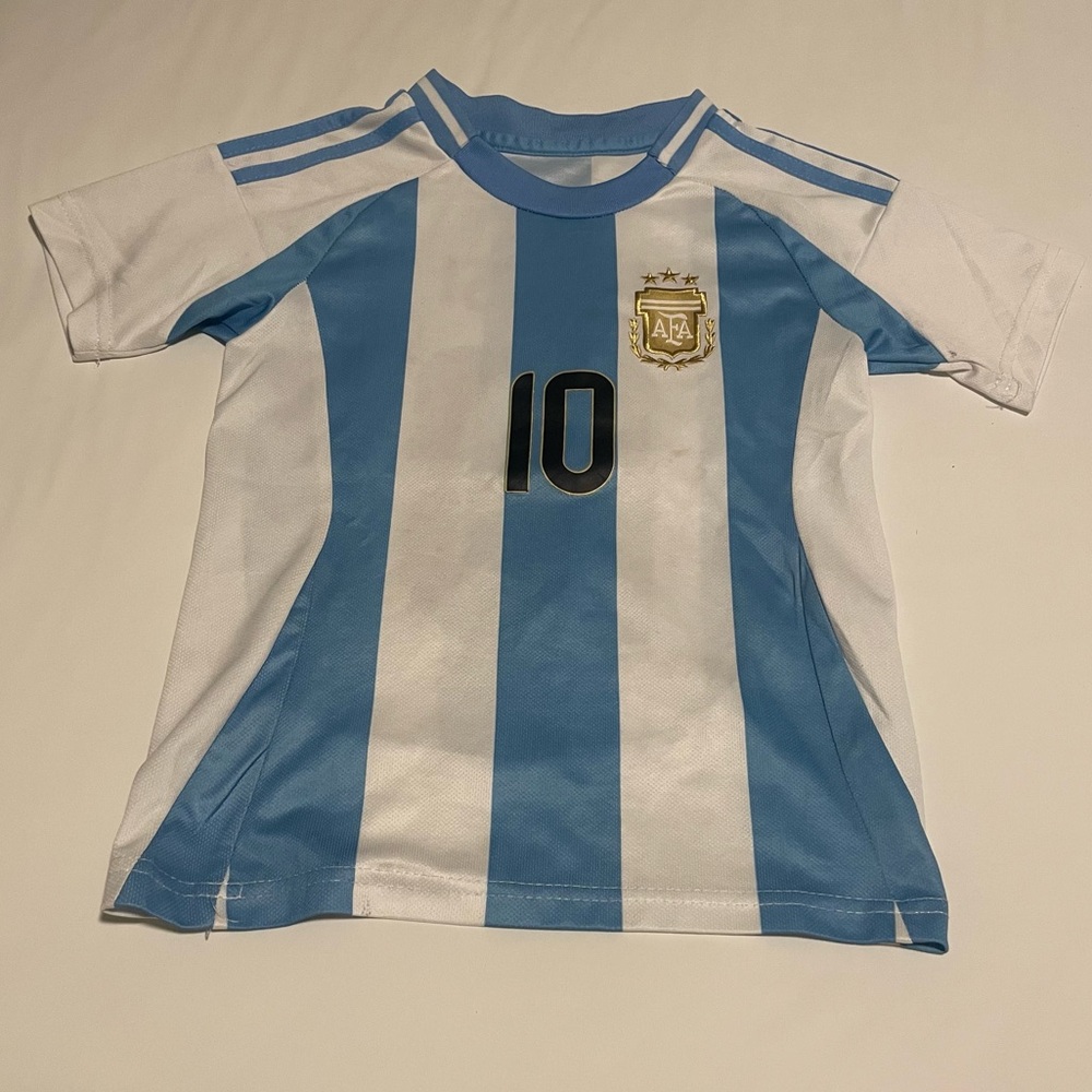 Messi Argentina 🇦🇷 Soccer Jersey & Shorts Set Kids Size US 20 - Picture 3 of 6